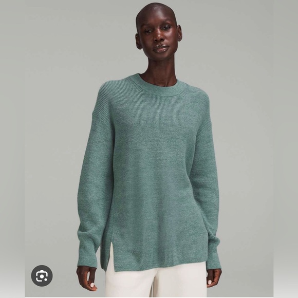 lululemon athletica Sweaters - Lululemon Merino blend sweater - tidewater teal size 2z